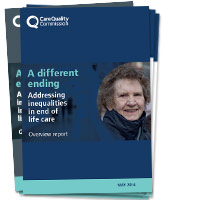 A different ending: Addressing inequalities in end of life care report front covers