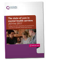 The state of care in mental health services 2014 to 2017 cover image
