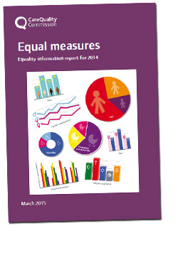 Cover of Equal Measures, CQC&#039;s equality information report for 2014