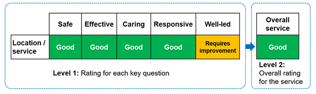 Example of proposed rating for a GP practice